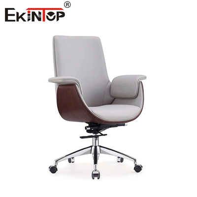 Modern Style Kulit Putih Tinggi Kursi disesuaikan untuk Ruang Kantor