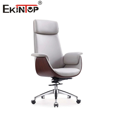 Modern Style Kulit Putih Tinggi Kursi disesuaikan untuk Ruang Kantor