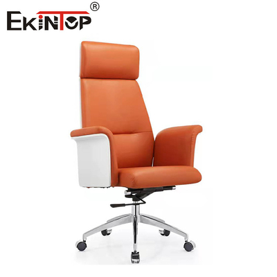 Kursi Kantor Kulit Ergonomis Dengan Castor