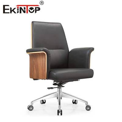 Kursi Kantor Kulit Ergonomis Dengan Castor