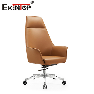 Kursi Kulit Ergonomis Dengan Dukungan Lumbar PU Padded Armrest