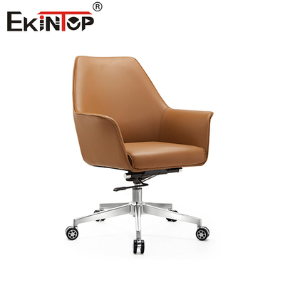 Kursi Kulit Ergonomis Dengan Dukungan Lumbar PU Padded Armrest