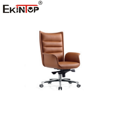 Kursi Kantor Kulit Sintetis Gaya Modern Untuk Bekerja Anti Ledakan