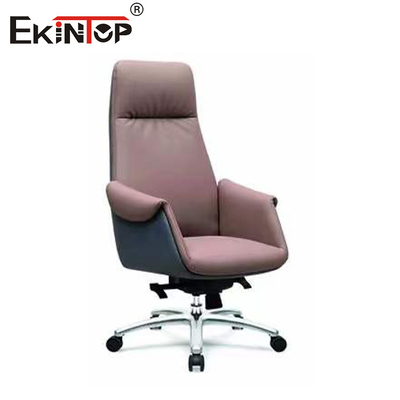 Indoor PU Ergonomic Swivel Kantor Kulit Kursi Tinggi Kembali ODM