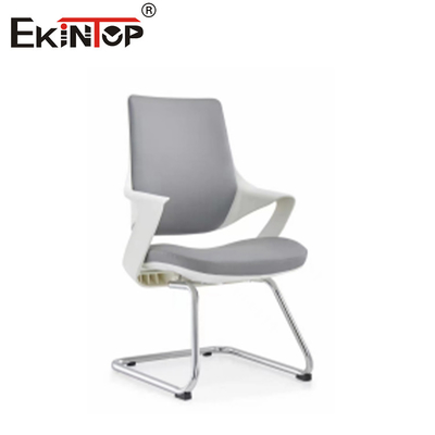 OEM Kursi Kantor Kulit Oranye Dengan Kaki Logam Roda Diam