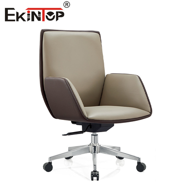 Kursi Kantor Kulit Eksekutif Berputar Untuk Ruang Tamu