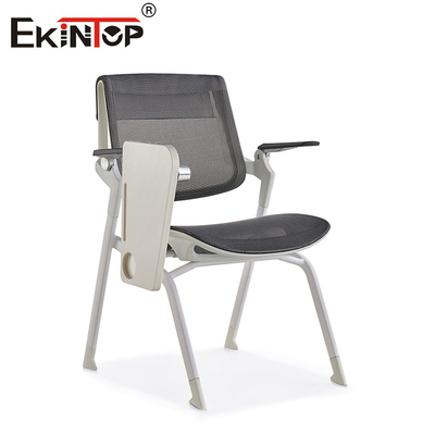 Mesh Back Stackable Meeting Training Chair With Tablet Mudah Dirakit