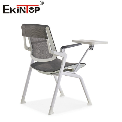 Mesh Back Stackable Meeting Training Chair With Tablet Mudah Dirakit