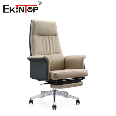 Ergonomis Eksekutif Multi Fungsi Kulit Kursi Kantor Densitas Tinggi berbentuk busa