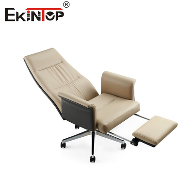 Ergonomis Eksekutif Multi Fungsi Kulit Kursi Kantor Densitas Tinggi berbentuk busa