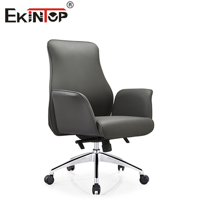 Kantor Hitam punggung tinggi kursi Kulit PU Tinggi adjustable armrest