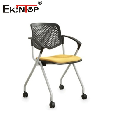 Kursi lipat modern dengan meja tulis tamu Mesh kursi pelatihan kantor belakang