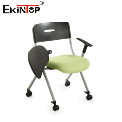 Kursi lipat modern dengan meja tulis tamu Mesh kursi pelatihan kantor belakang