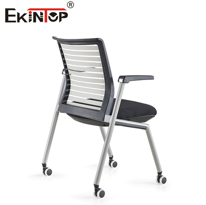 Ruang Pelatihan Kursi Mesh Backrest Dengan Tulis Tablet Armrest Dan Rotary Casters
