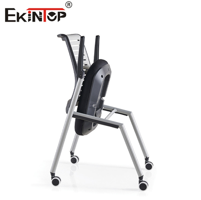 Ruang Pelatihan Kursi Mesh Backrest Dengan Tulis Tablet Armrest Dan Rotary Casters