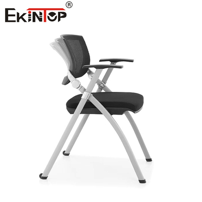 Iron Mesh Training Room Chair With Black Mesh Backrest Foam Cushion Lipat