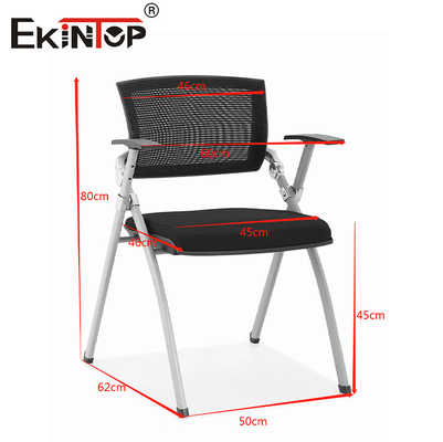 Iron Mesh Training Room Chair With Black Mesh Backrest Foam Cushion Lipat