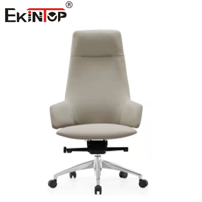 ODM Ergonomis Kursi Kantor Dengan Armrest Kulit Dan Roda Pengangkat Gas Adjustable