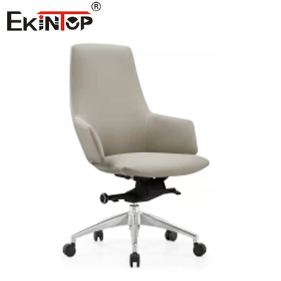 ODM Ergonomis Kursi Kantor Dengan Armrest Kulit Dan Roda Pengangkat Gas Adjustable