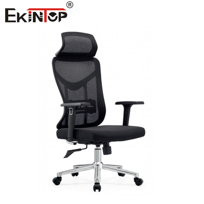 Kursi Kantor Dengan Belakang Tinggi Hitam Berkaca Ergonomis Gaya Modern
