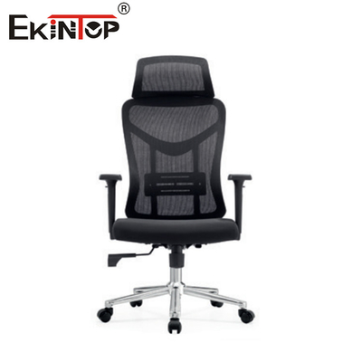 Kursi Kantor Dengan Belakang Tinggi Hitam Berkaca Ergonomis Gaya Modern