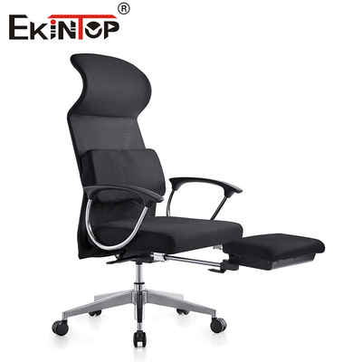 Kursi kantor dengan punggung tinggi dengan dukungan lumbar ergonomis dan sandaran kepala