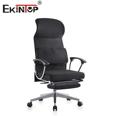 Kursi kantor dengan punggung tinggi dengan dukungan lumbar ergonomis dan sandaran kepala