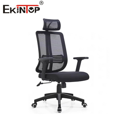 Kursi Kantor Dukungan Lumbar Tinggi Ergonomis Kain Mesh Swivel