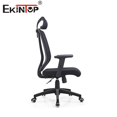 Kursi Kantor Dukungan Lumbar Tinggi Ergonomis Kain Mesh Swivel