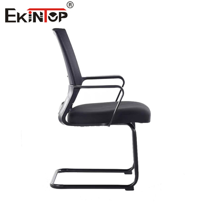 Kursi Kantor Hitam Mid Back Mesh Dengan Kerangka Logam Dan Tangan