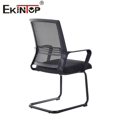 Kursi Kantor Hitam Mid Back Mesh Dengan Kerangka Logam Dan Tangan