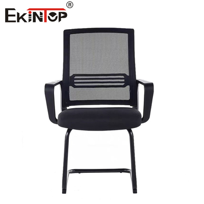 Kursi Kantor Hitam Mid Back Mesh Dengan Kerangka Logam Dan Tangan