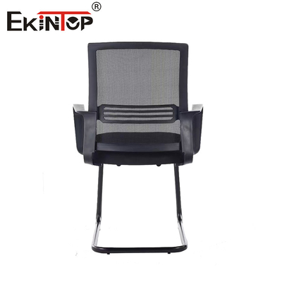 Kursi Kantor Hitam Mid Back Mesh Dengan Kerangka Logam Dan Tangan