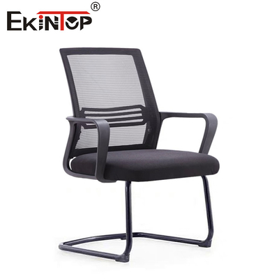 Kursi Kantor Hitam Mid Back Mesh Dengan Kerangka Logam Dan Tangan