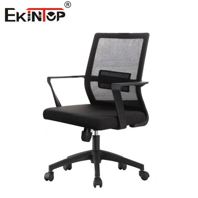 Sesuaikan Kursi Kantor Bernafas Kain Mesh Adjustable Headrest Tengah Belakang