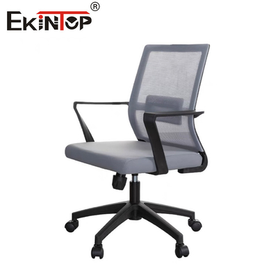 Sesuaikan Kursi Kantor Bernafas Kain Mesh Adjustable Headrest Tengah Belakang