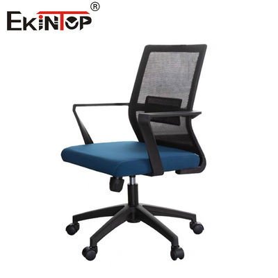 Sesuaikan Kursi Kantor Bernafas Kain Mesh Adjustable Headrest Tengah Belakang