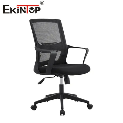 ODM Kursi Kantor Chrome Armrest Mesh Dengan Fungsi Swivel