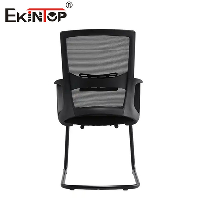 Anti Kelelahan Kursi Kantor Kerangka Logam Hitam Dengan Armrest Dan Kain Mesh