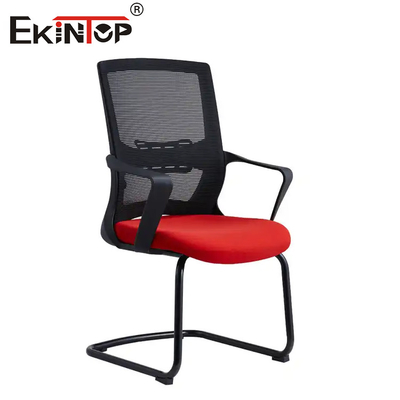 Anti Kelelahan Kursi Kantor Kerangka Logam Hitam Dengan Armrest Dan Kain Mesh