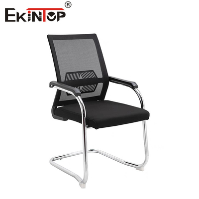 Kursi Kantor Belakang Mesh Hitam Dengan Tangan Dan Bingkai Logam Dasar Nylon 320mm