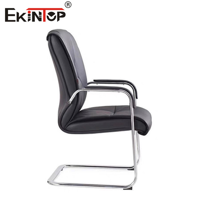 Kursi Kantor PU Kulit Nyaman Tanpa Casters Furnitur Komersial