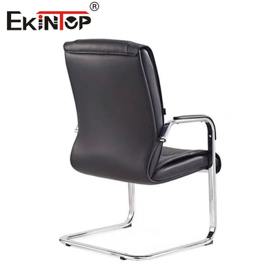 Kursi Kantor PU Kulit Nyaman Tanpa Casters Furnitur Komersial
