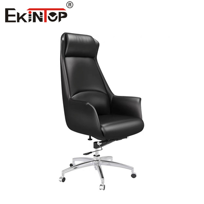 Mesin Kupu-kupu Kursi Kantor Kulit Tinggi Dengan Tangan Untuk Bekerja