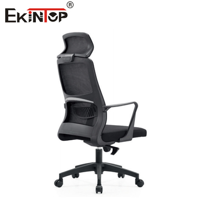 Kursi Kantor Belakang Mesh Hitam Bernapas Dengan Fungsi Swivel PP Armrest