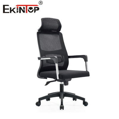 Kursi Kantor Belakang Mesh Hitam Bernapas Dengan Fungsi Swivel PP Armrest