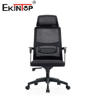 Kursi Kantor Belakang Mesh Hitam Bernapas Dengan Fungsi Swivel PP Armrest