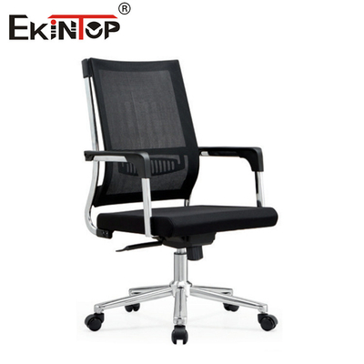 Kursi Kantor Mesh Gaya Modern Hitam dengan Tangan Cocok untuk Kantor
