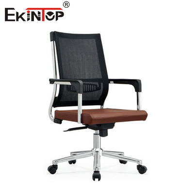 Kursi Kantor Mesh Gaya Modern Hitam dengan Tangan Cocok untuk Kantor