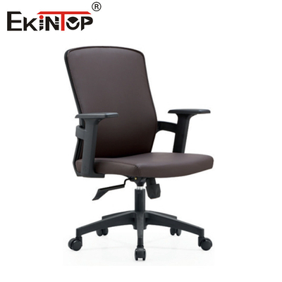 Kursi kantor yang dapat dirakit sendiri dengan sandaran lengan yang dapat disesuaikan dan roda berputar